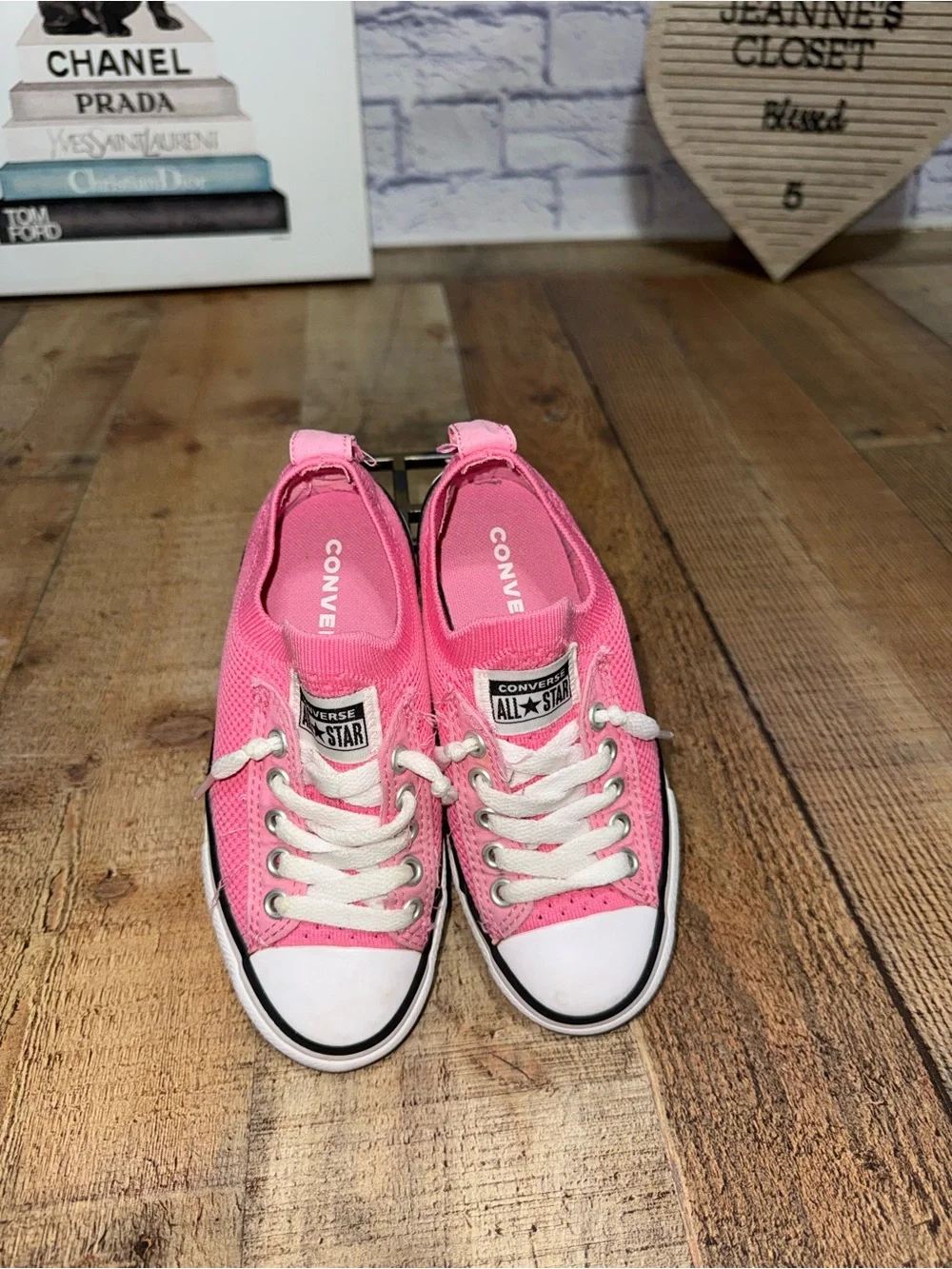 Converse Chuck‎ Taylor All Star Big Kid Girls' Knit Slip-On Shoes size 12